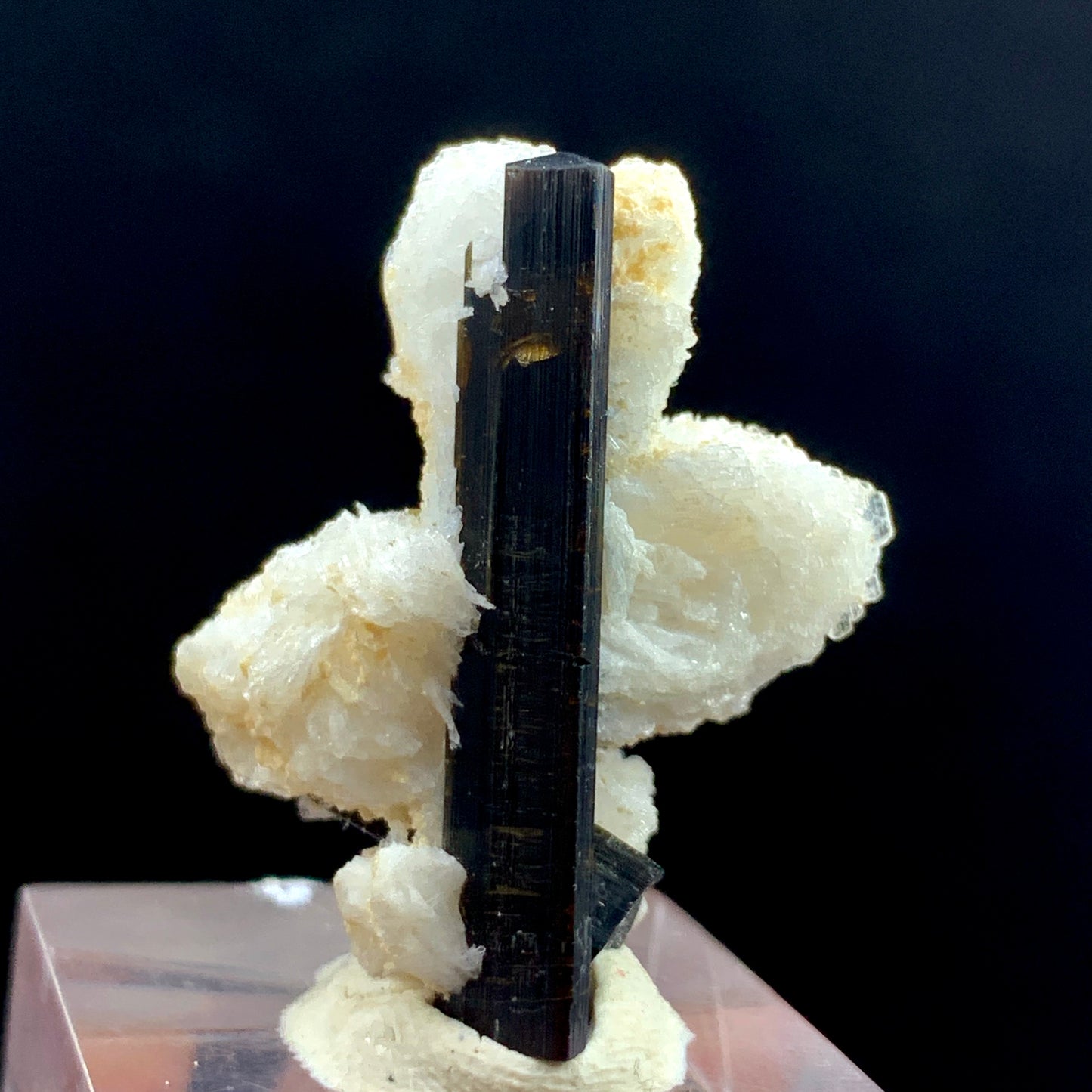 Schorl Tourmaline, Epidote Inclusion, 44.7 Carats, Albite Matrix, Pakistan Mineral, Black Tourmaline, Collector Specimen, Aesthetic Cluster, Miniature Specimen, Grounding Stone, Feldspar, Mineral Association, Crystal Dimensions