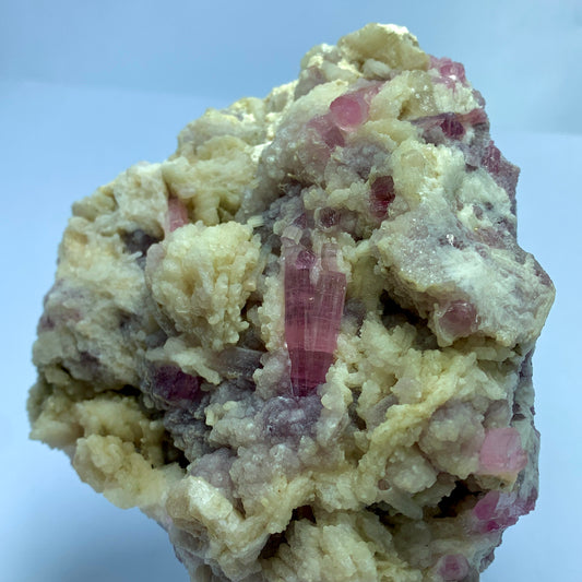Rubellite Tourmaline, Pink Tourmaline, Lepidolite Matrix, 900g Mineral, Tourmaline Cluster, Heart Chakra, Raw Crystal, Purple Lepidolite, Collector Specimen, Rubellite Display