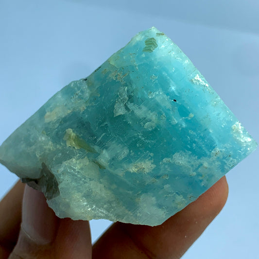 Terminated Aquamarine, 420 Carat, Deep Blue Beryl, Gem Quality Crystal, Afghanistan Mineral, Raw Aquamarine, Museum Specimen, Collector Stone, Natural Aquamarine, Hexagonal Crystal