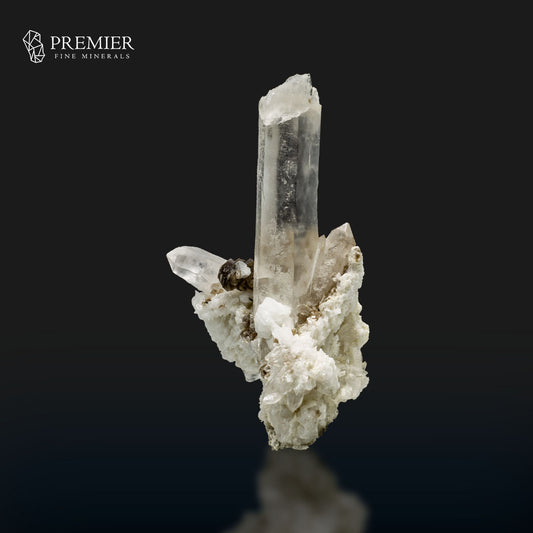 Etched Lemurian Quartz with Mica on Matrix – Pakistan