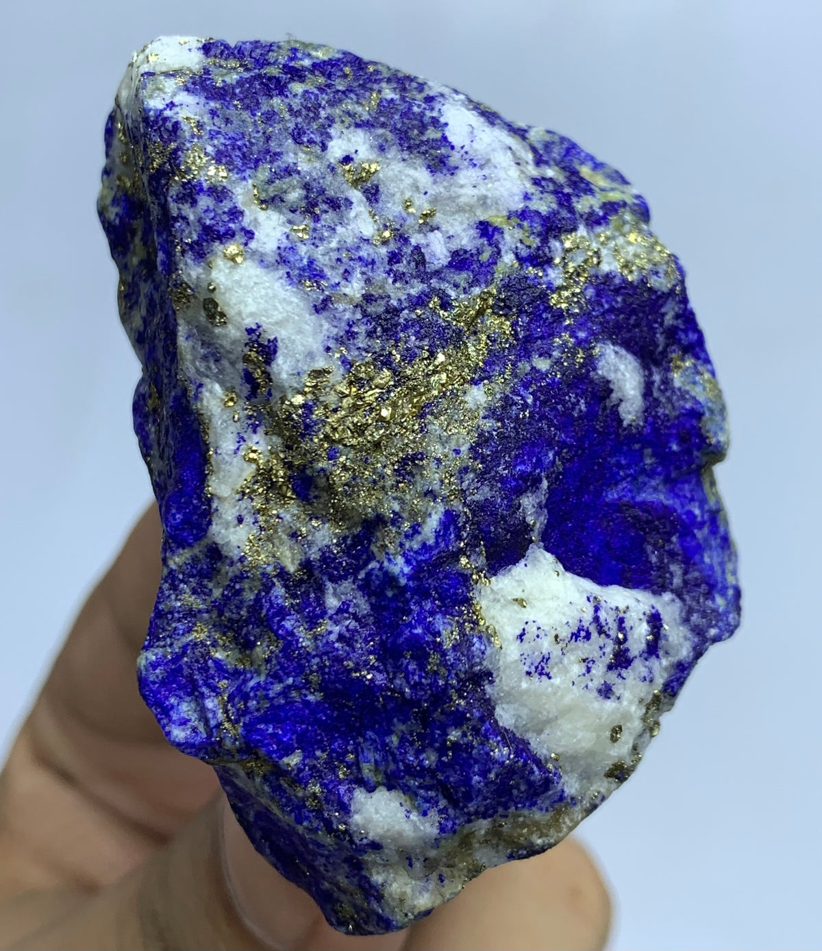 Lapis Lazuli Rough Specimen with Golden Pyrite – Afghanistan