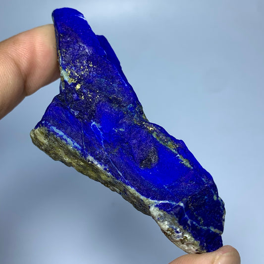 Lapis Lazuli, Rough Specimen, Fluorescent, UV Reactive, 48.6 Grams, 243 Carats, Afghanistan, Mine 4, Blue Stone, Pyrite, Lapidary Rough, Raw Mineral, Third Eye Chakra