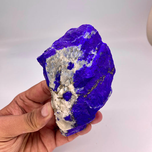 Lapis Lazuli, Lazurite, Afghanistan Minerals, 490g, Rough Gemstone, Royal Blue Lapis, Pyrite Inclusions, Lapidary Rough, Cabinet Specimen