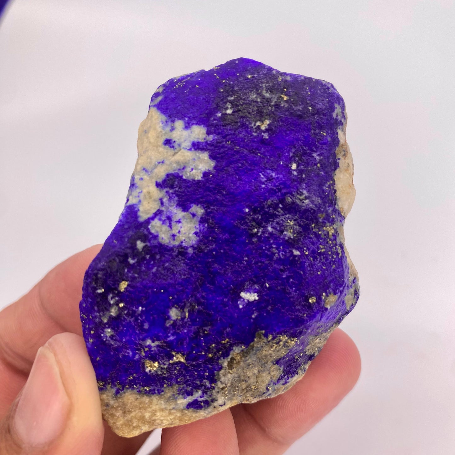 Lapis Lazuli, Lazurite, Afghanistan Minerals, 95g, Rough Gemstone, Royal Blue Lapis, Pyrite Inclusions, Lapidary Rough, Cabinet Specimen