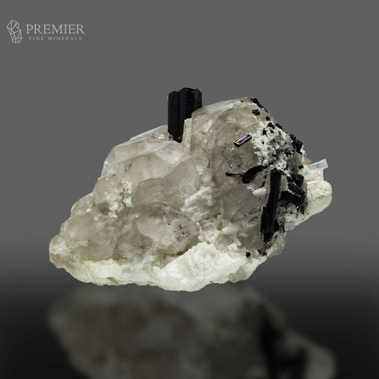 Schorl, Quartz and Aquamarine on Feldspar - Pakistan