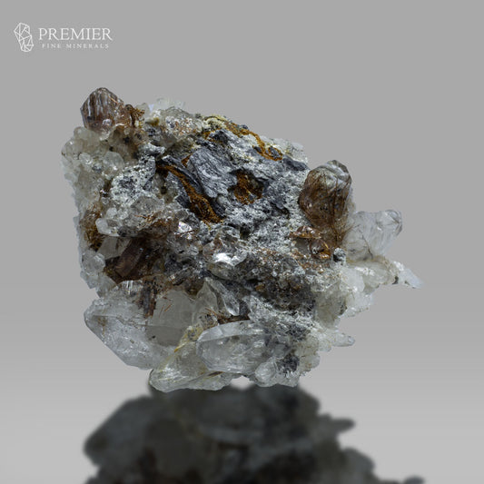 Rutile Quartz Cluster on Matrix Large Specimen - Pakistan