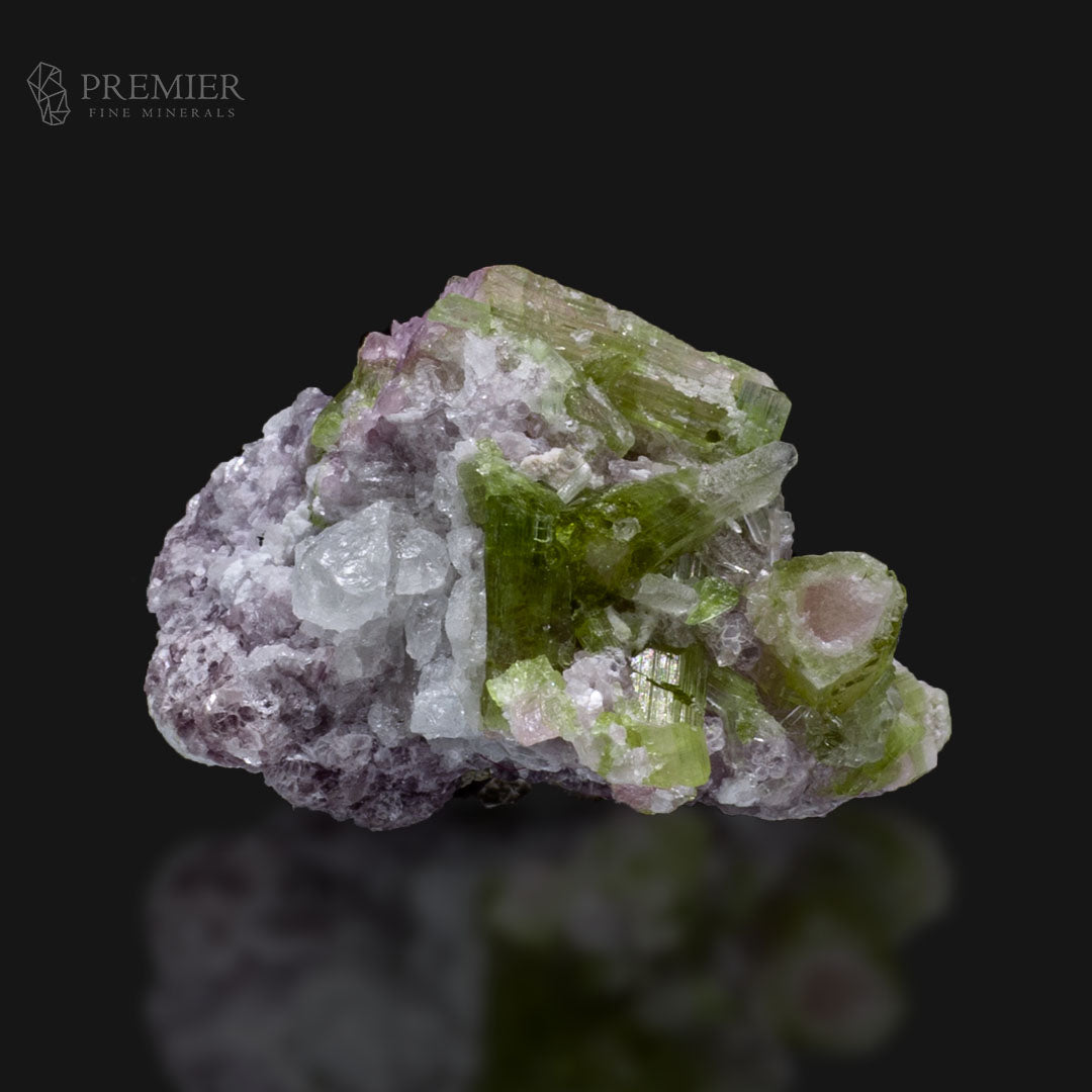 Natural Watermelon Tourmaline Cluster on Matrix – Afghanistan