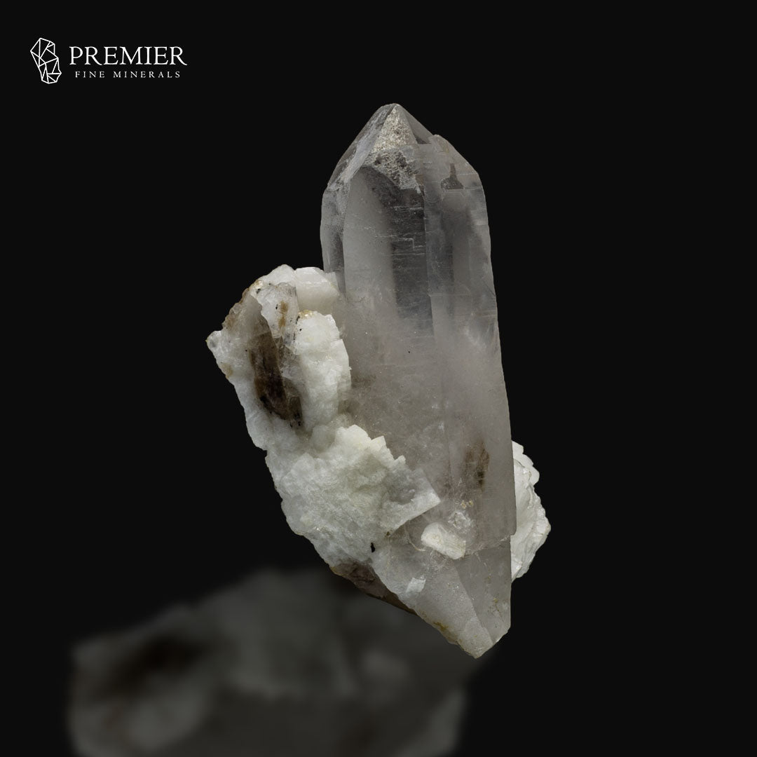Clear Quartz Crystal on Feldspar – Natural Pakistan