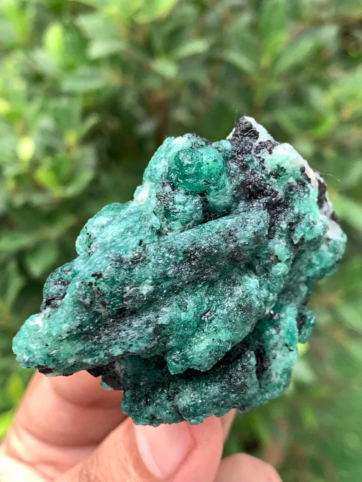Natural Green Emerald on Matrix from Chitral Pakistan – Rough Emerald Cluster Specimen – Collector Mineral – 86g