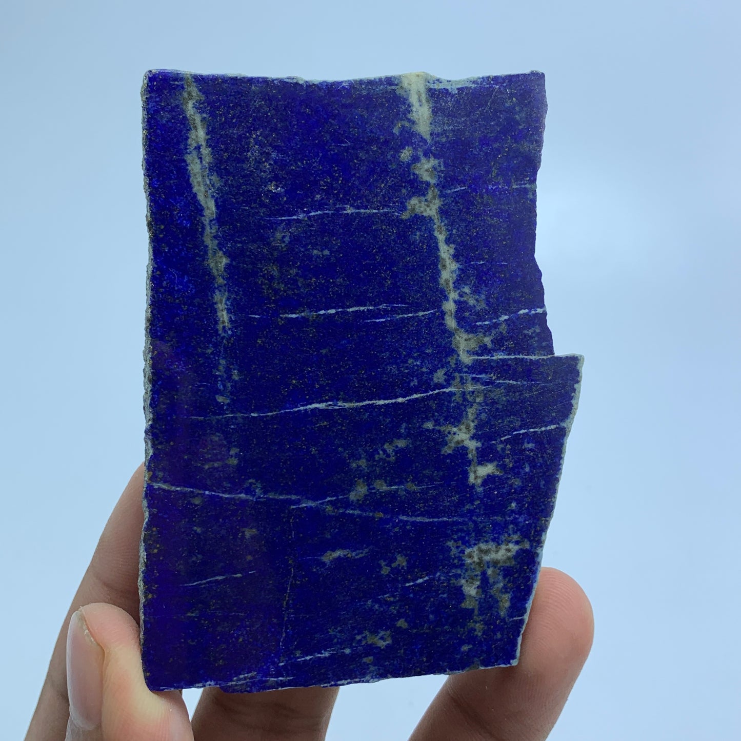 Lapis Lazuli Slab, Polished Slice, Royal Blue, Golden Pyrite, Afghan Lapis, Carats, Third Eye Chakra, Collector Gem, Display Mineral, Wisdom Stone, Afghanistan Mineral, Investment Stone, Crystal Dimensions