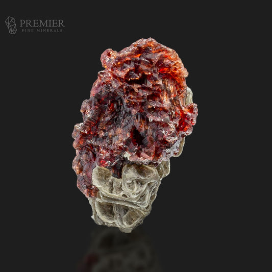 Etched Rhodolite Garnet Crystal on Muscovite Mica – Skardu Pakistan