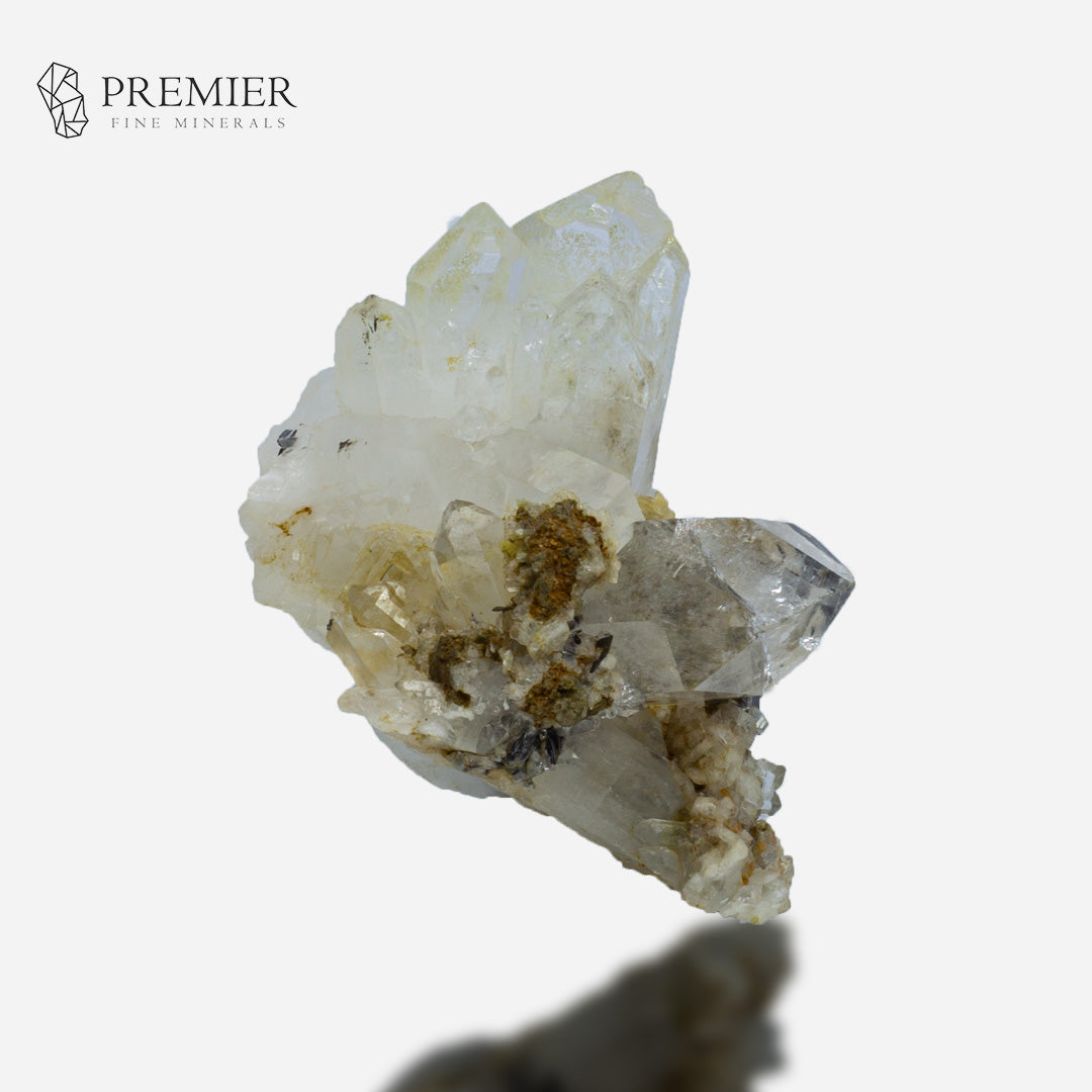 Brookite Crystal in Quartz Cluster – Rare Visible Inclusions – Pakistan