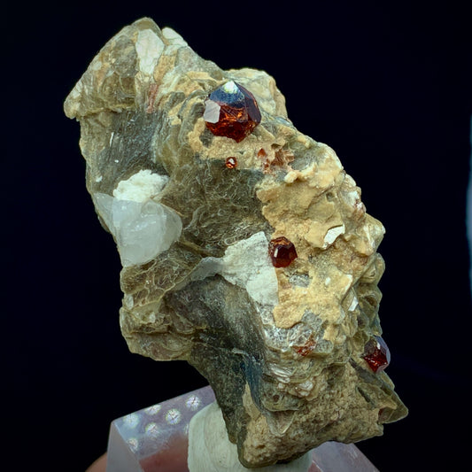 Spessartine Garnet, Muscovite Matrix, 248 Carat, Orange Garnet, Mica Specimen, Collector Crystal, Sacral Chakra, Aesthetic Cluster, Investment Stone, Garnet Crystal, Pakistan Mineral, Afghanistan Crystal, Crystal Dimensions