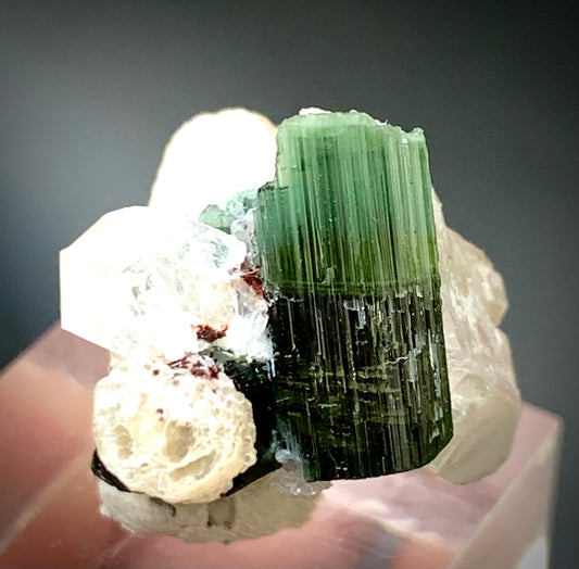 Natural Cat Eye Tourmaline Crystal with Terminated Quartz on Muscovite Mica Matrix – 10 Grams, Afghanistan