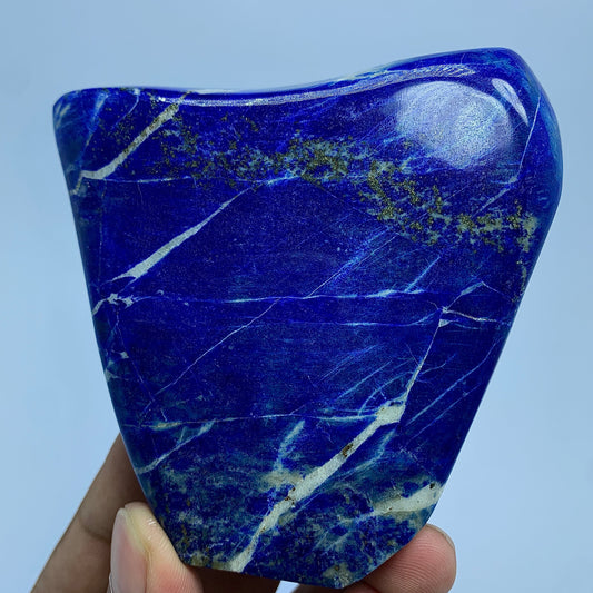 Lapis Lazuli Polished, 1512 Carat, Huge Lapis, Royal Blue, Afghan Lapis, Freeform Stone, Polished Crystal, Golden Pyrite, Decor Mineral, Third Eye Chakra