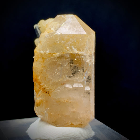 Topaz Crystal, Double Terminated, 246 Carats, Schorl, Feldspar Matrix, Pakistan Mineral, DT Crystal, Black Tourmaline, Collector Specimen, Aesthetic Cluster, Investment Stone, Crystal Dimensions, Topaz on Matrix