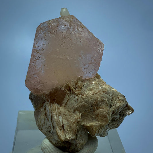 Morganite Crystal, Etched Morganite, Beryl Crystal, Muscovite Matrix, Calcite on Morganite, Pink Beryl, Rare Mineral, Collector Specimen, Crystal Cluster, Heart Chakra