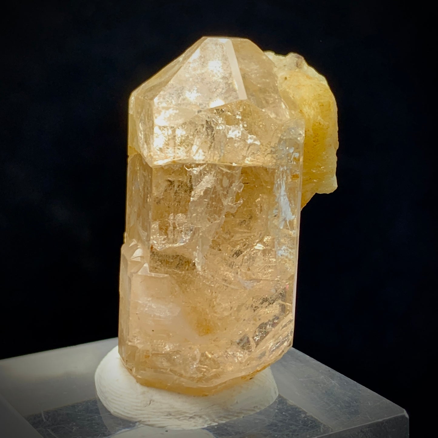 Topaz Crystal, Double Terminated, 246 Carats, Schorl, Feldspar Matrix, Pakistan Mineral, DT Crystal, Black Tourmaline, Collector Specimen, Aesthetic Cluster, Investment Stone, Crystal Dimensions, Topaz on Matrix