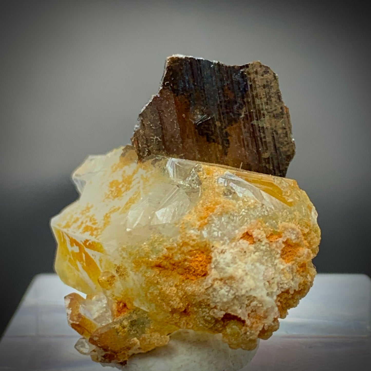 Brookite Crystal, 28.50 Carats, Quartz Matrix, Rare Mineral, Titanium Dioxide, Brookite on Quartz, Crystal Specimen, Miniature Specimen, High Energy, Collector Gem, TiO2 Crystal, Crystal Dimensions, Natural Mineral