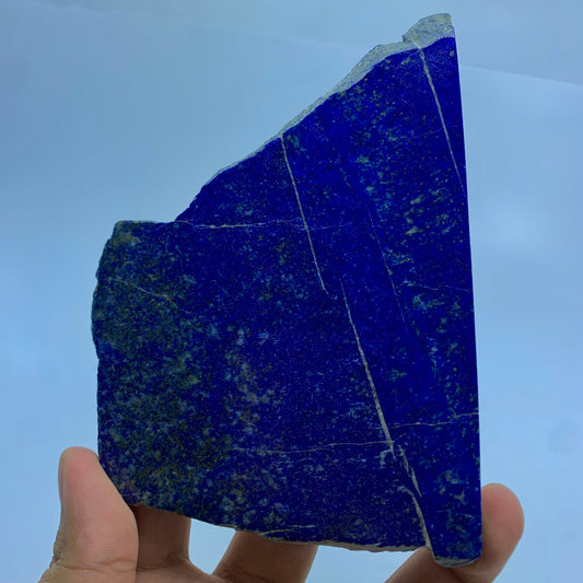 Lapis Lazuli Slab, 1068 Carats, Blue Lapis, Golden Pyrite, Polished Slice, Massive Mineral, Third Eye Chakra, Collector Gem, Display Mineral, Investment Stone, Afghanistan Lapis, Royal Blue, Crystal Dimensions