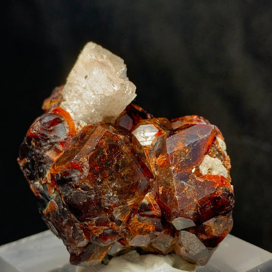 Etched Apatite, Spessartine Garnet, 285 Carats, 57 Grams, Pakistan Mineral, Rare Crystal Habit, Apatite on Garnet, Collector Specimen, Miniature Specimen, Etched Crystal, Mineral Association, Unique Specimen, Crystal Etching