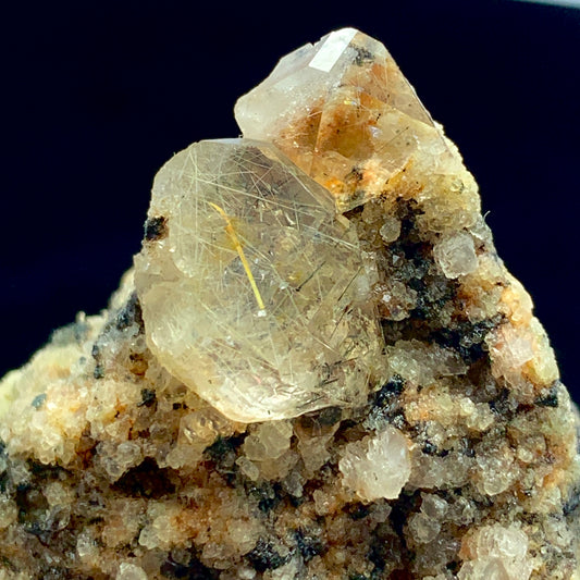 Rutilated Quartz, Zagi Mountain, Gold Rutile, Copper Rutile, Lepidolite Mica, 136g Mineral, Pakistan Specimen, Quartz Cluster, Rare Rutile, Collector Grade, Zagi Crystal