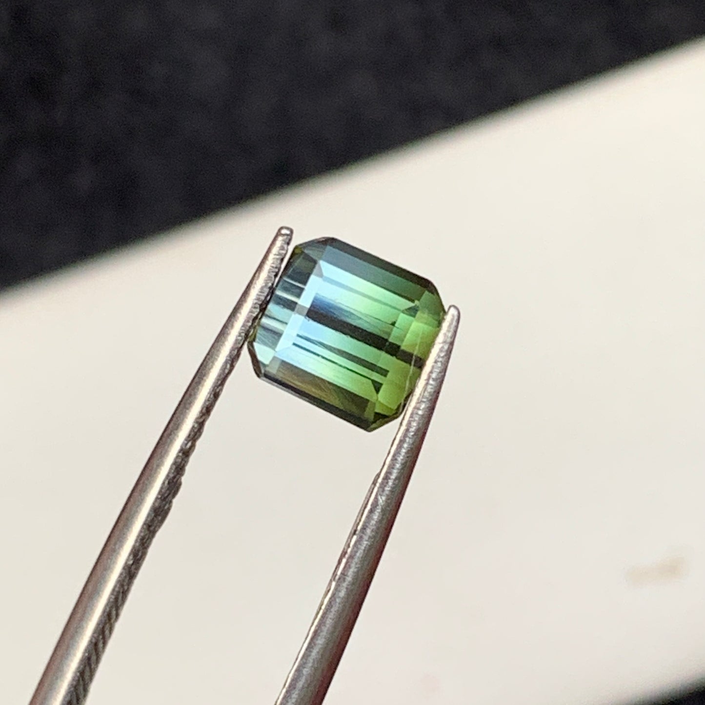 Bicolor Tourmaline, Indicolite, Blue Green Tourmaline, 1.10 Carat, Teardrop Cut, Faceted Gemstone, Loose Stone, Afghan Tourmaline, Fine Jewelry Gem, Pear Cut, Two Tone Gemstone