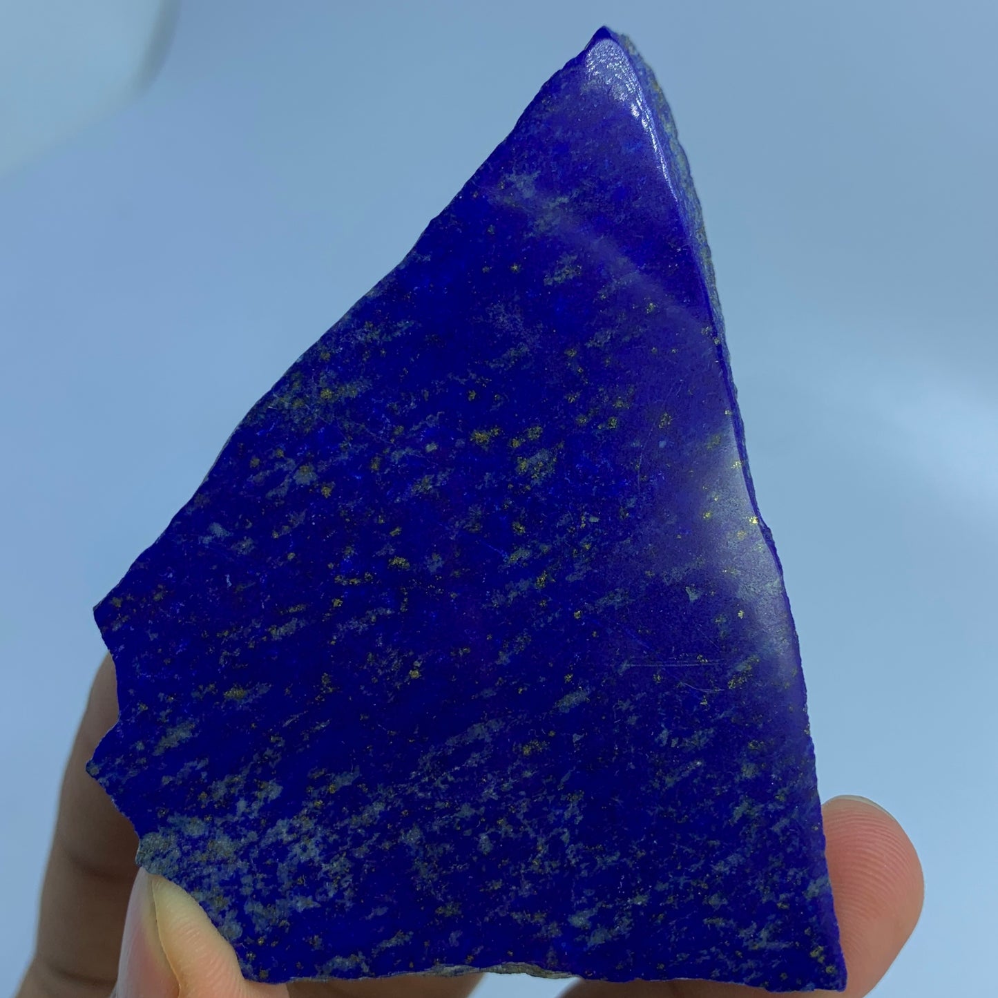 Lapis Lazuli Slab, 440 Carats, Afghan Lapis, AAA Grade, Polished Slice, Pyrite Inclusion, Royal Blue, Third Eye Chakra, Collector Gem, Display Mineral, Wisdom Stone, Afghan Origin, Investment Stone