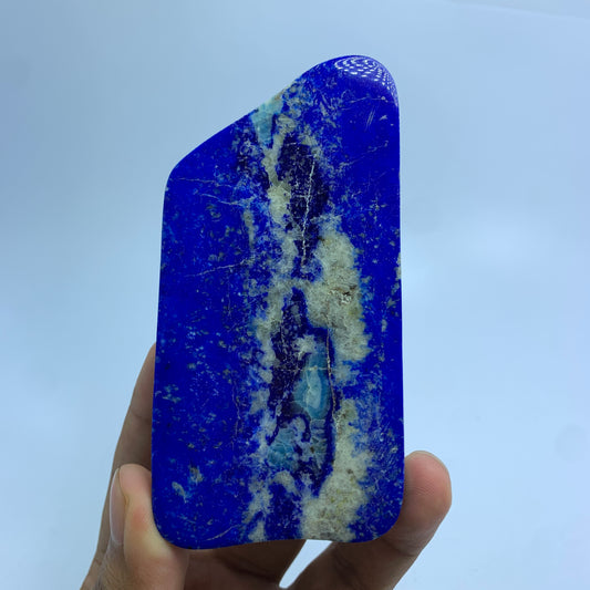 Lapis Lazuli Slab, 780 Carats, Afghanite Inclusion, Fluorescent Mineral, Polished Slab, Afghanistan Mineral, Rare Mineral, Third Eye Chakra, Collector Specimen, Investment Stone, Lapis Lazuli, Display Slice, Crystal Dimensions