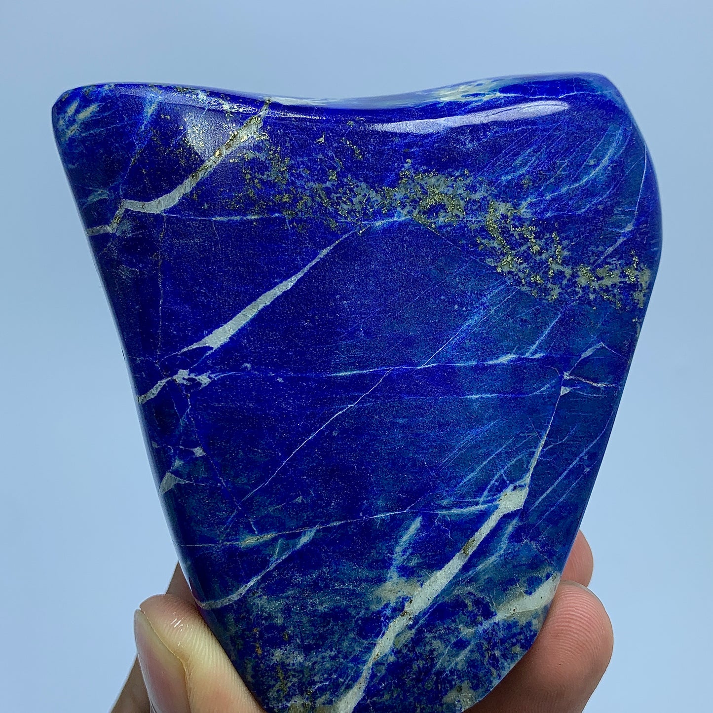 Lapis Lazuli Polished, 1512 Carat, Huge Lapis, Royal Blue, Afghan Lapis, Freeform Stone, Polished Crystal, Golden Pyrite, Decor Mineral, Third Eye Chakra