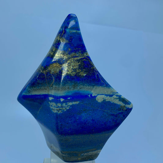 Lapis Lazuli Slab, 1305 Carat, Polished Lapis, Royal Blue, Golden Pyrite, Afghanistan Gemstone, Freeform Decor, Large Lapis, Wisdom Stone, Collector Slab