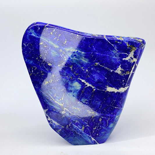 Lapis Lazuli, Lazurite, Afghanistan Minerals, Polished Gemstone, Royal Blue Lapis, Pyrite Inclusions, Freeform Lapis, Display Specimen