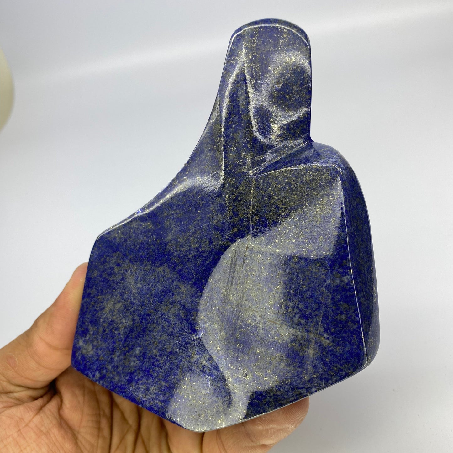 Lapis Lazuli, Lazurite, Afghanistan Minerals, 364g, Polished Gemstone, Royal Blue Lapis, Pyrite Inclusions, Freeform Lapis, Display Specimen