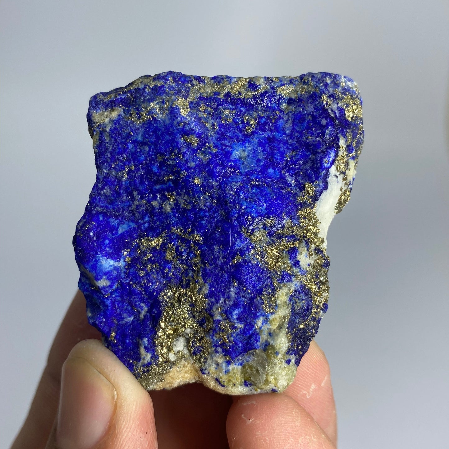 Lapis Lazuli, Lazurite, Afghanistan Minerals, 74g, Rough Gemstone, Royal Blue Lapis, Pyrite Inclusions, Lapidary Rough, Cabinet Specimen