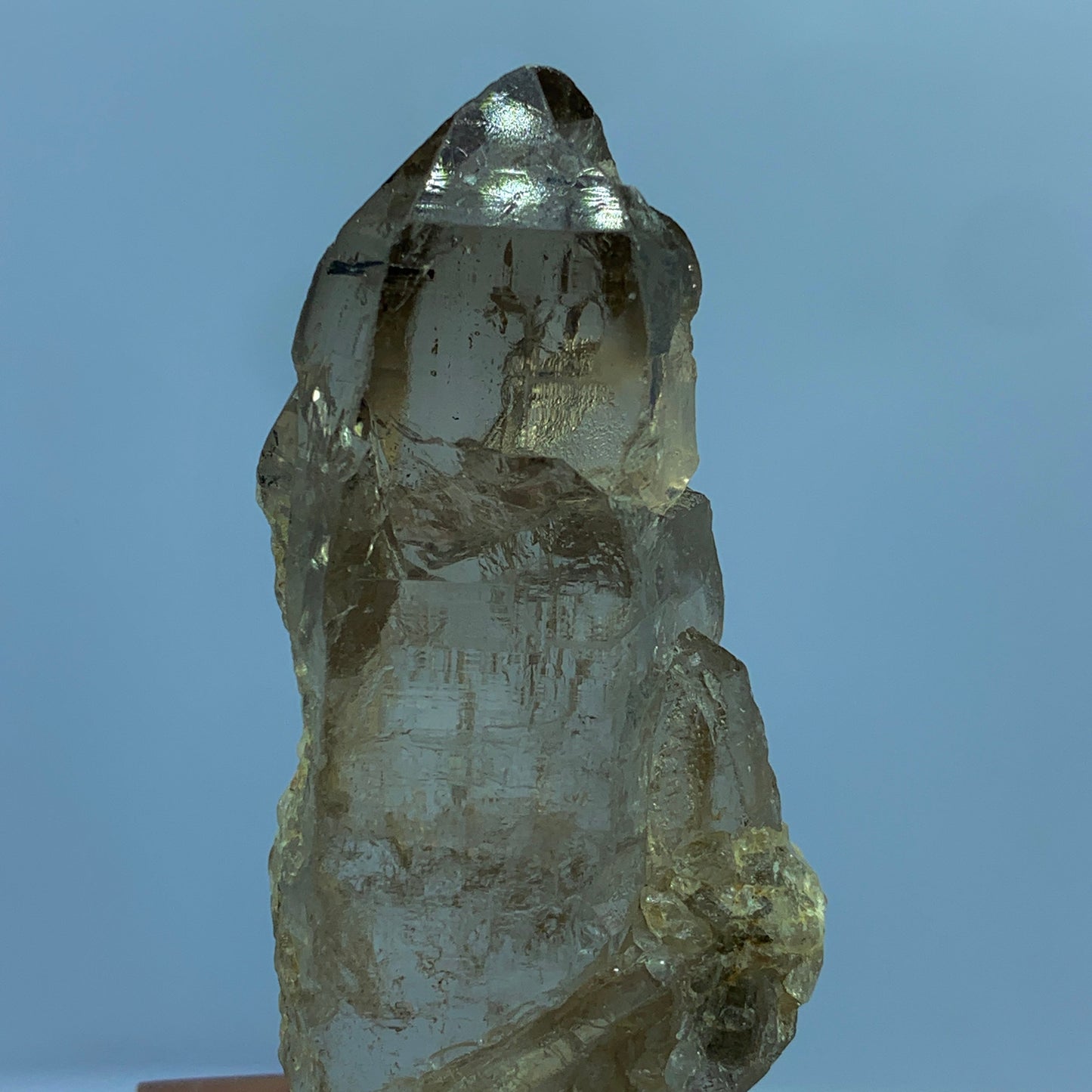 Black Rutile Quartz, Terminated Crystal, Rutilated Quartz, Natural Point Crystal, 185 Carat Crystal, Exquisite Mineral, Pakistan Quartz, Raw Crystal, Quartz Specimen, Black Rutile Inclusions, Collector Crystal, Healing Crystal.