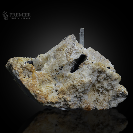 Aquamarine, Schorl, Tourmaline, Feldspar, Beryl, Combination Specimen, 235 Grams, 1175 Carats, Pakistan Mineral, Himalayan, Raw Crystal, Collector Grade, Aesthetic Mineral