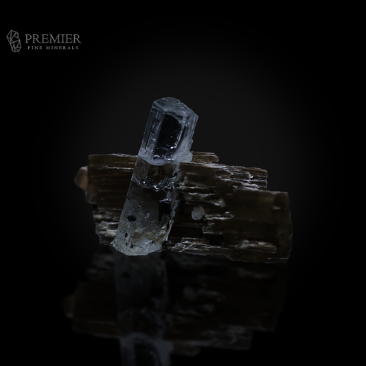 Aquamarine, Beryl, Muscovite, Mica, Combination Specimen, 19.20 Carats, 3.84 Grams, Pakistan Mineral, Skardu, Raw Crystal, Collector Grade, Thumbnail Specimen, Gem Quality