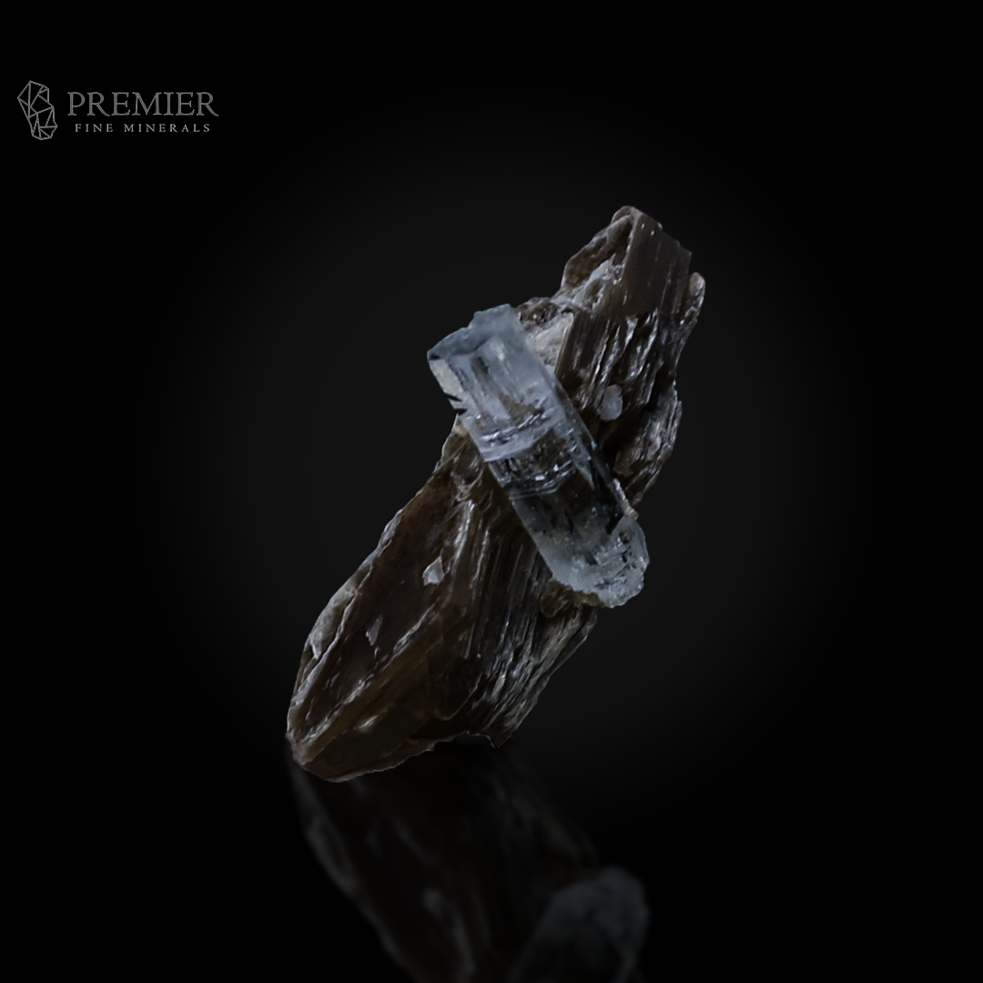 Aquamarine, Beryl, Muscovite, Mica, Combination Specimen, 19.20 Carats, 3.84 Grams, Pakistan Mineral, Skardu, Raw Crystal, Collector Grade, Thumbnail Specimen, Gem Quality