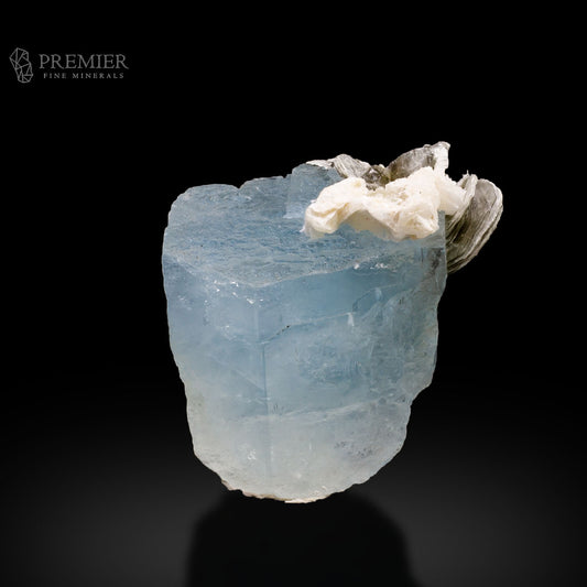 Aquamarine, Beryl, Etched Crystal, Mica Inclusion, Muscovite, 33.5 Grams, 167.5 Carats, Pakistan Mineral, Skardu, Raw Crystal, Collector Grade, Miniature Specimen, Unique Habit