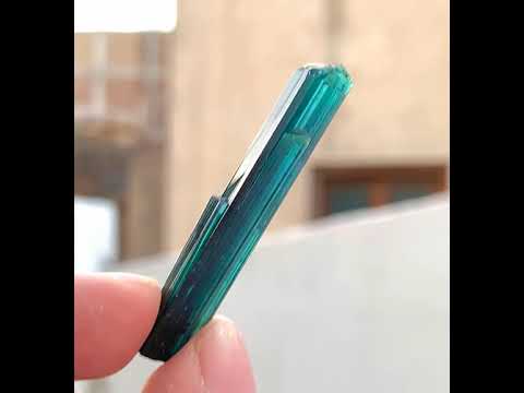 Natural Blue Indicolite Tourmaline Terminated Crystal 28 Carats | Afghanistan Gem Specimen