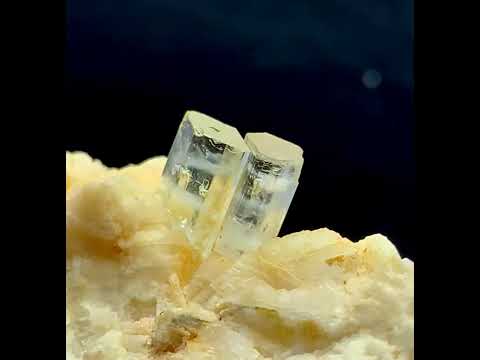 Twin Aquamarine Crystal on Matrix - Pakistan