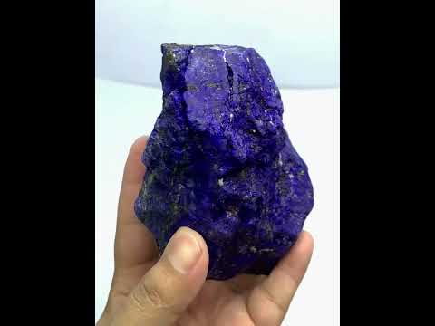 Close-up of Lazurite matrix showing indigo blue tone
