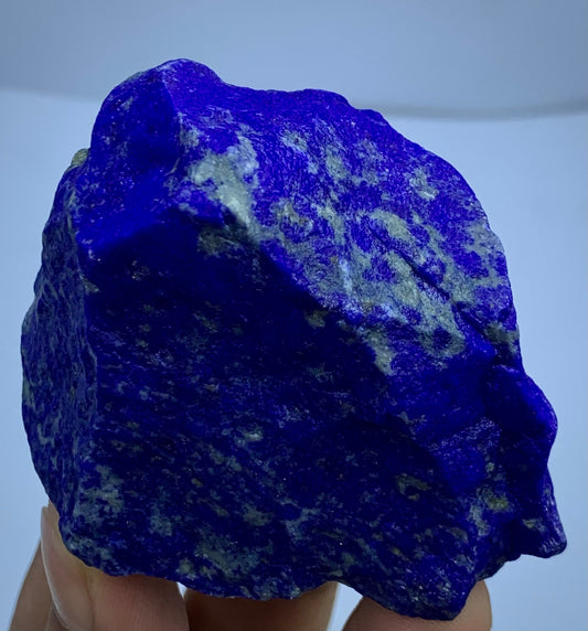 Raw lapis lazuli specimen with pyrite inclusions