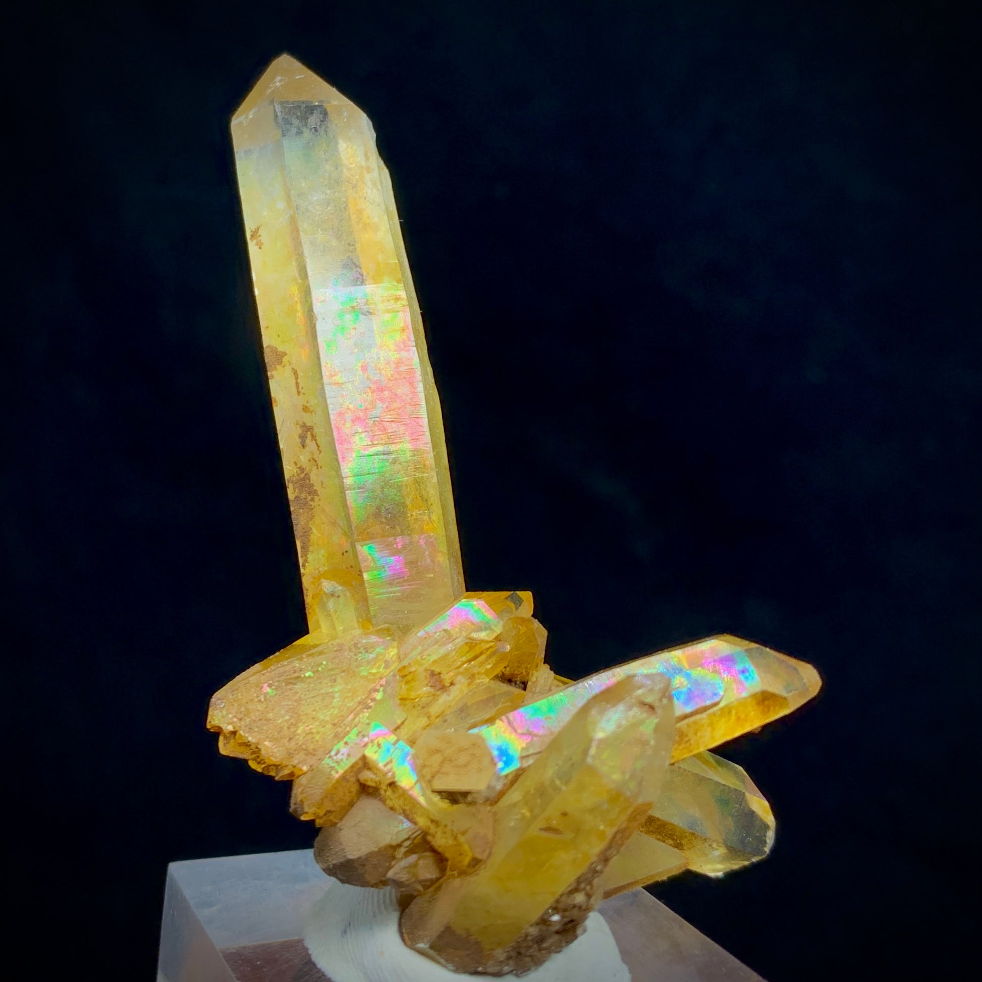 Citrine Cluster, Rainbow Quartz, Luminous Citrine, Abundance Stone, Solar Plexus, Healing Crystal, Quartz Cluster, Iridescent Crystal, Success Stone, , Natural Gemstone, Golden Quartz, Crystal Display