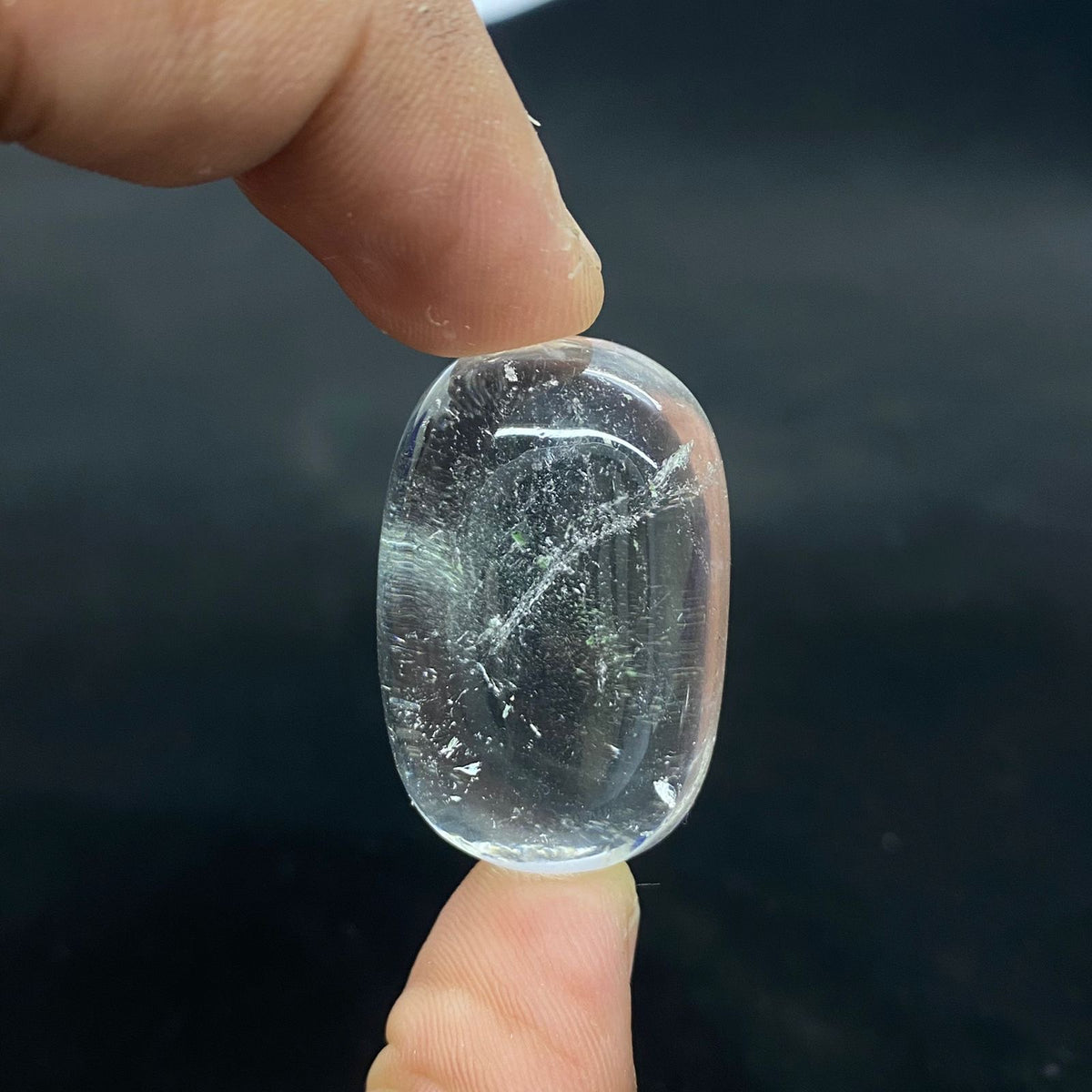 Natural Clear Quartz Polished Cabochon 80 Carats – Handmade from Pakistan