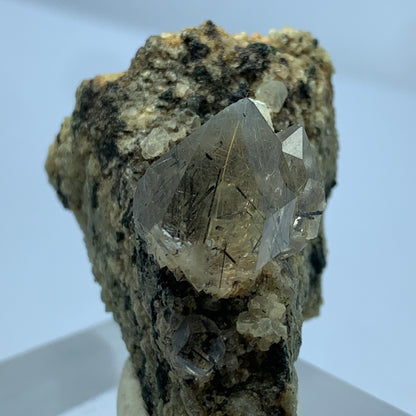 Rutilated Quartz, 208 Carat, Black Rutile, Copper Rutile, Terminated Crystal, Quartz on Matrix, Rare Rutile, Collector Grade, Mineral Specimen, Dual-Color Rutil