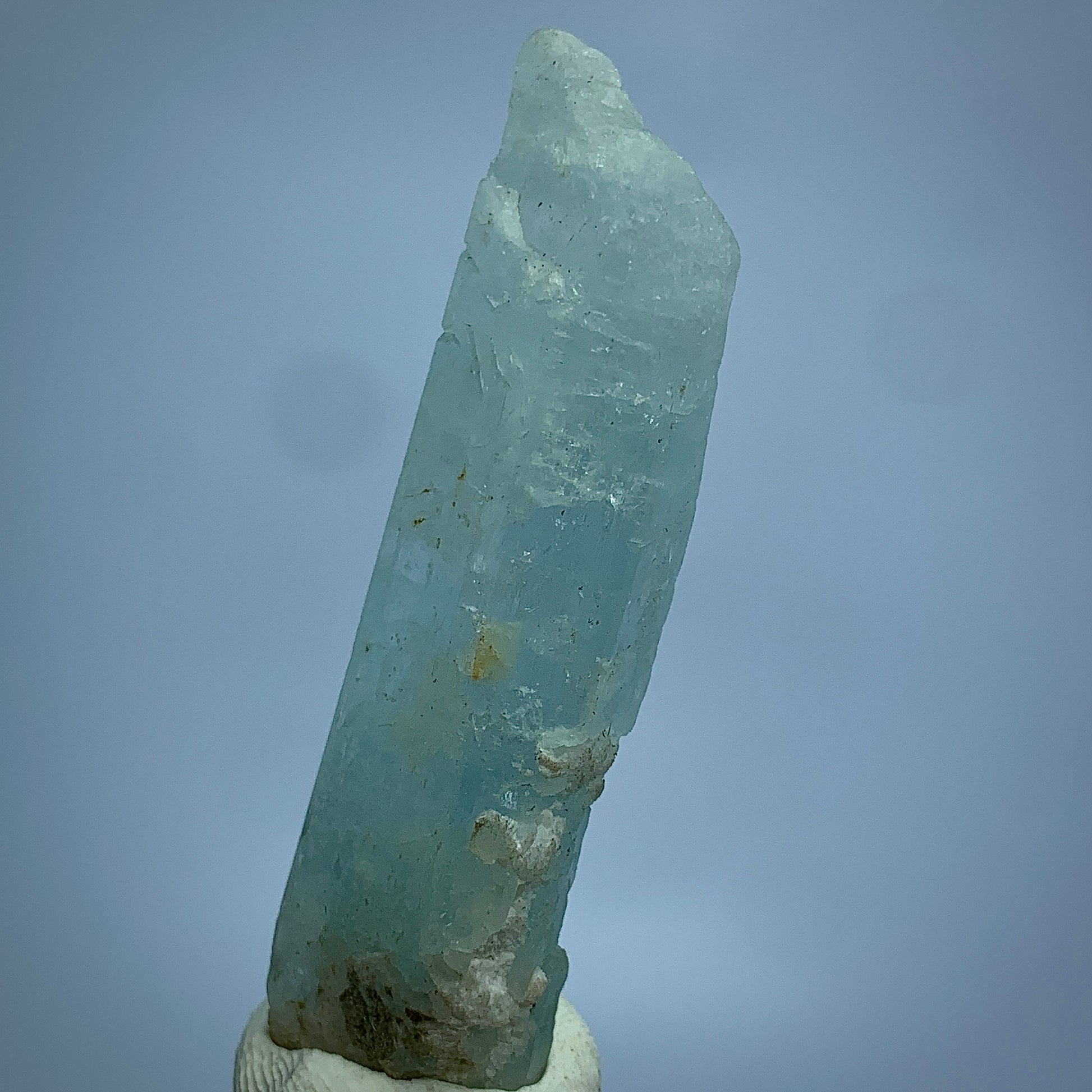 Aquamarine Crystal, Etched Crystal, 112 Carats, Blue Beryl, Rare Mineral, Beryl Specimen, Throat Chakra, Natural Etching, Collector Gem, Investment Stone, Single Crystal, Crystal Dimensions
