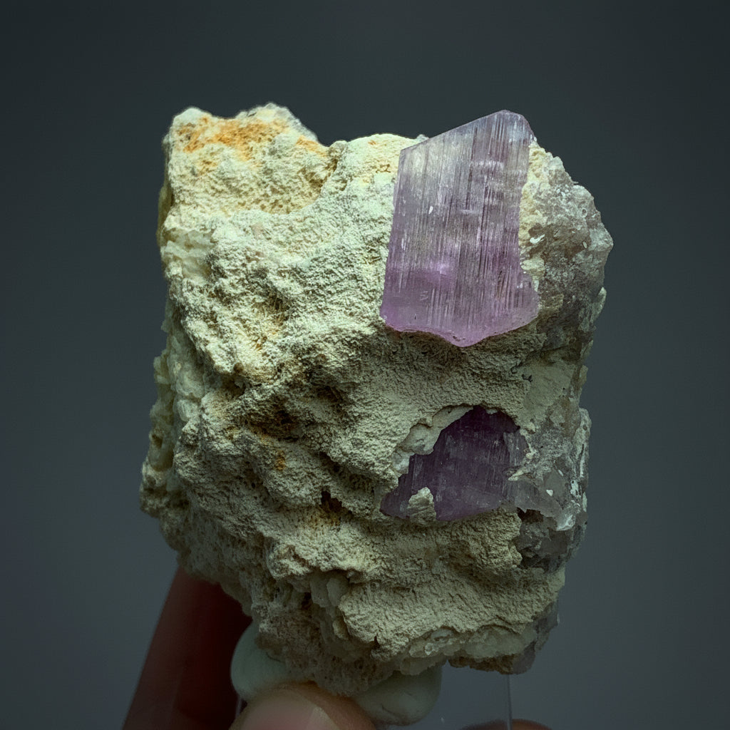 Kunzite in Matrix, 363 Carat, Raw Kunzite, Feldspar, Spodumene, Afghanistan Crystal, Pink Kunzite, Rough Gemstone, Mineral Specimen, Collector Crystal