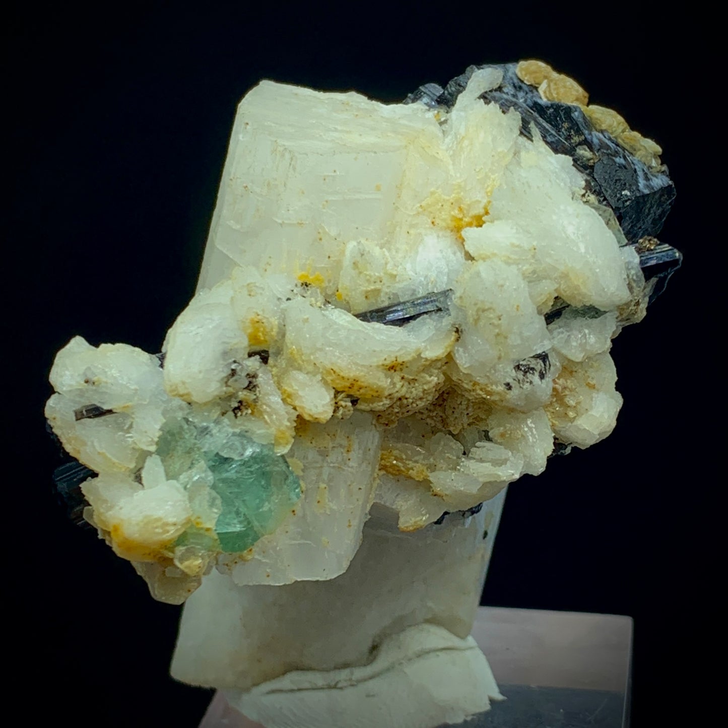 Fluorite Crystal, Schorl, Black Tourmaline, Feldspar Matrix, 605 Carat, Skardu Pakistan, Large Specimen, Collector Grade, Investment Mineral, Aesthetic Cluster