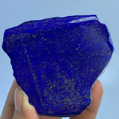 Lapis Lazuli Slab, 455 Carats, AAA Grade, Polished Slice, Royal Blue, Golden Pyrite, Third Eye Chakra, Collector Gem, Display Mineral, Wisdom Stone, Investment Stone, Afghanistan Lapis, Crystal Dimensions
